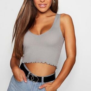Petite V Neck Crop top